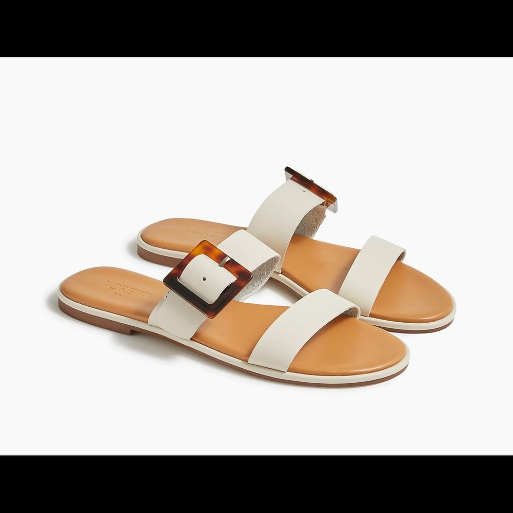 J. Crew 	Tortoise buckle sandals